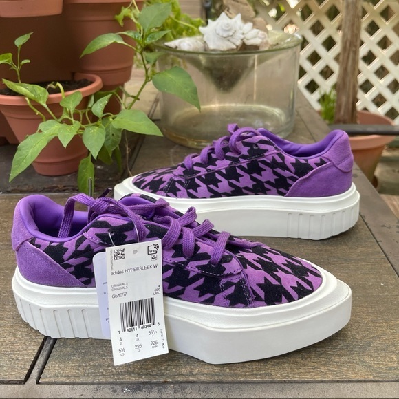 NWT Adidas Hypersleek Houndstooth Platform Sneaker - Picture 8 of 10